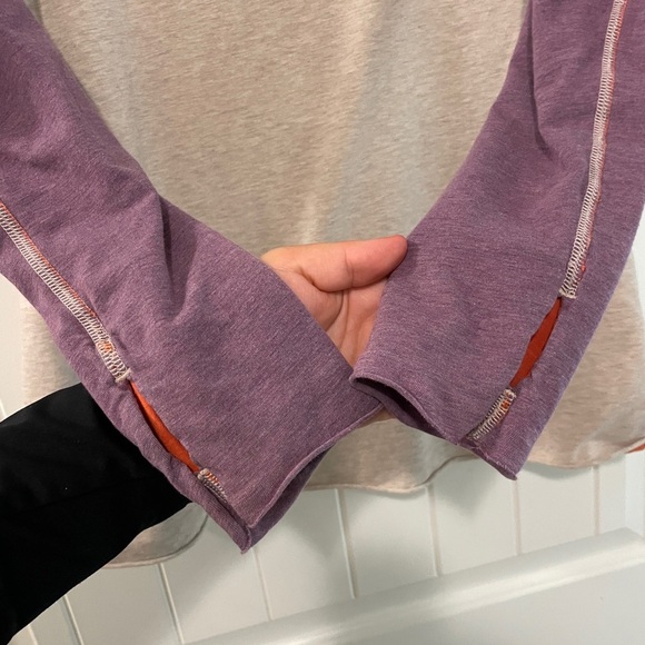 Lululemon Every Yogi Reversible Long Sleeve Top – Beige/Purple & Orange - Picture 2 of 10